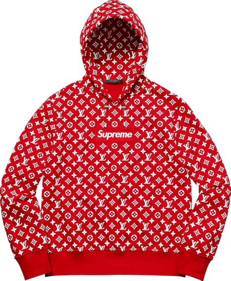 hoodie lv x supreme|red louis vuitton supreme hoodie.